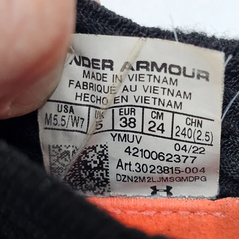 Under Armour Mens 5.5 Curry‎ Flow Cozy Low Black Basketball Shoe